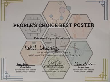 Congratulations to Nikol for Being Awarded The Daniel and Patricia Acosta Travel Award